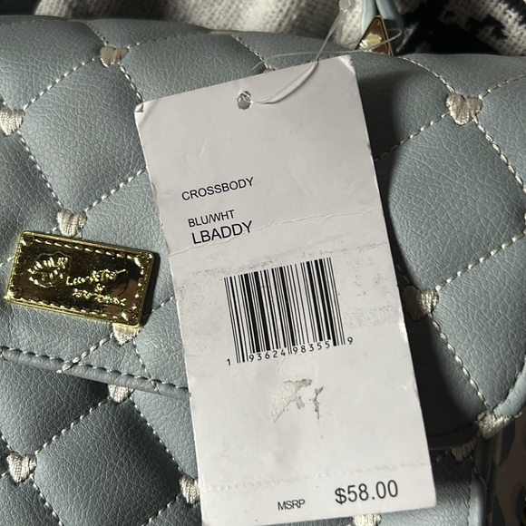 BETSEY JOHNSON  PURSE  NWT Gray/White with little white hearts, - Picture 7 of 7